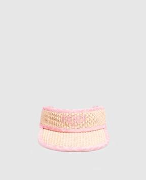 Fendi Бежевая кепка с вышивкой логотипа JUP083AWM3