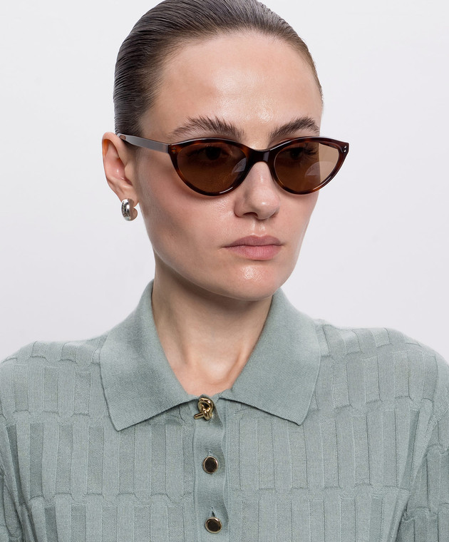 Toteme Коричневые солнцезащитные очки Cateye 263WAE0010EC0001 изображение 2