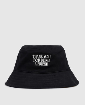 Ami Paris Черная панама с вышивкой надписи UHA685AW0041