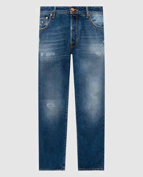 Jacob Cohen Синие джинсы с эффектом потертости UQM0410T156Ash