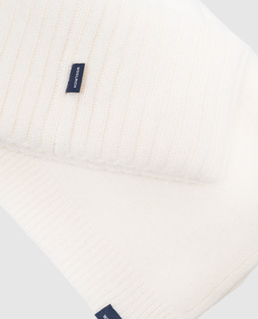 Woolrich Комплект з шапки-біні та шарфа кольору айворі в подарунковій коробці CFWWAC2041FRUF0706