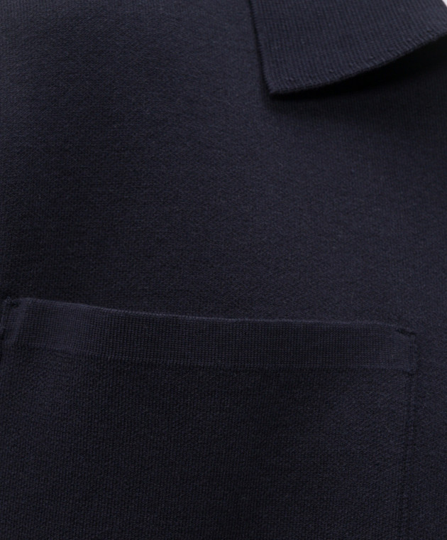 Cashmere&Whiskey Синій кардиган із шовком MU10342318519R зображення 5