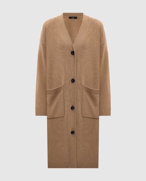 Max Mara Weekend Коричневий кардиган GODEZIA з вовни GODEZIA