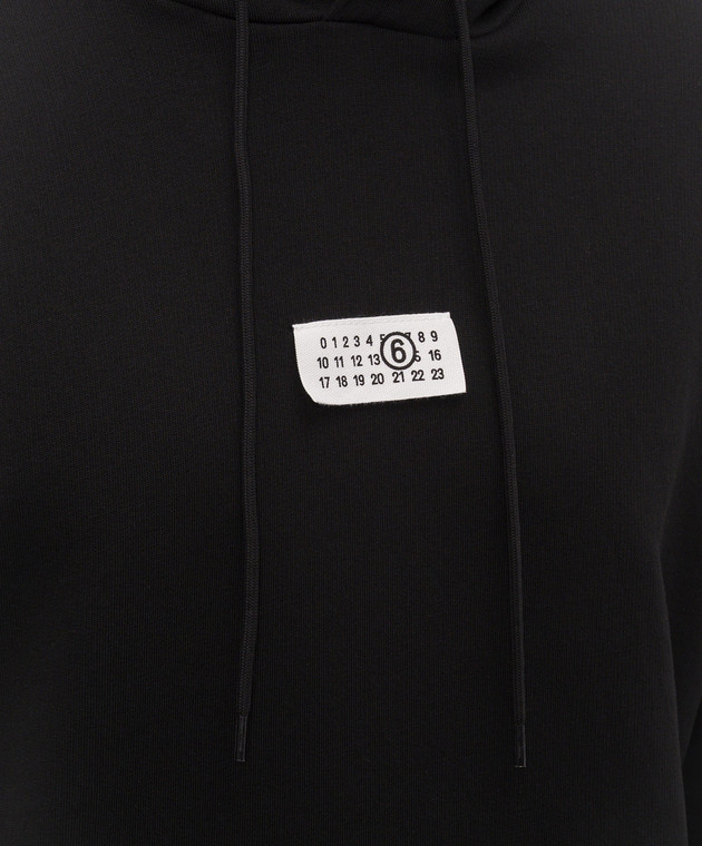 Maison Margiela MM6 Чорне худі з нашивкою SH0GU0048M25025 зображення 5
