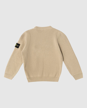 Stone Island Дитячий бежевий джемпер з патчем логотипом L1S165100004S00D868