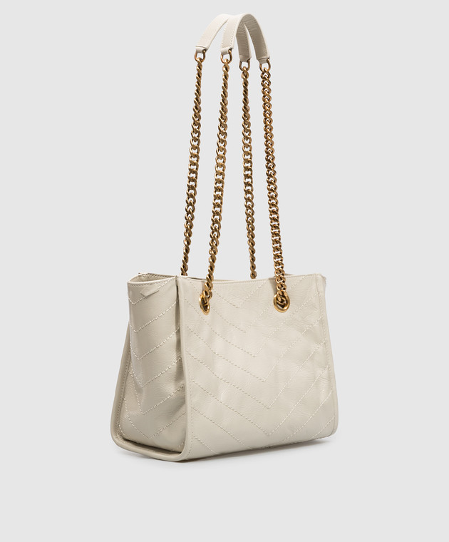 Saint Laurent Кожаная сумка NIKI цвета айвори 8726800EN07 изображение 3