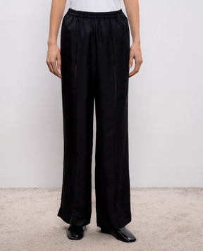 Loulou de Saison Черные брюки из шелка LARS LARS