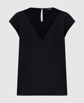 Max Mara Weekend Черный топ WKDSTAFFA с кружевом WKDSTAFFA
