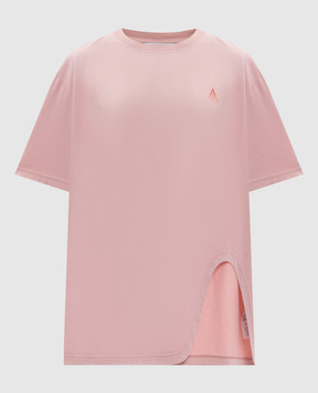 The Attico Розовая футболка с принтом логотипа 260WCT00350JJJ025PC