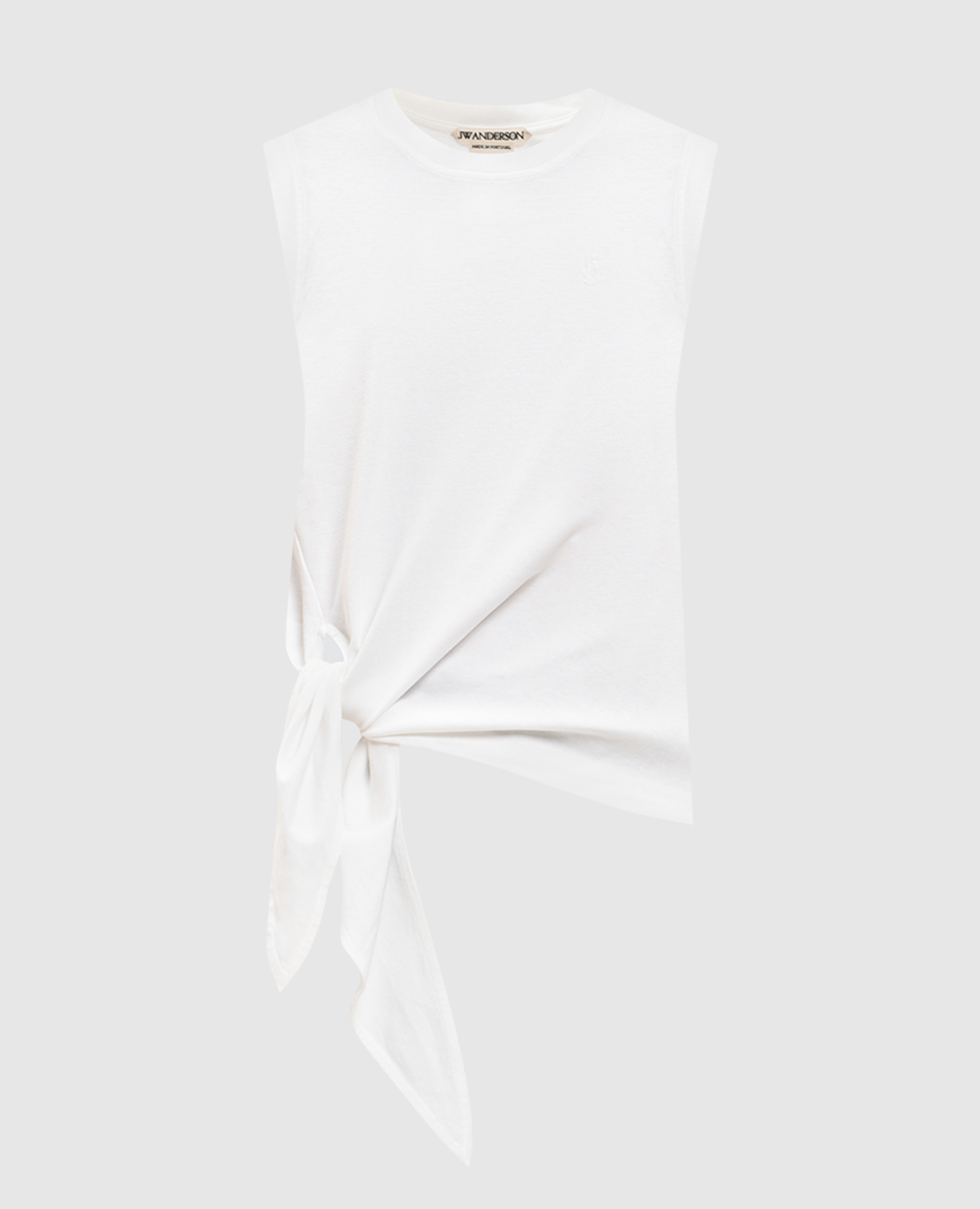 Белая майка с вышивкой монограммы