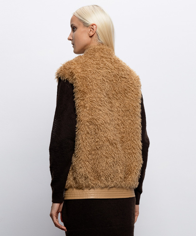 Twinset Коричневый двуборный жилет 262TP2200 изображение 4