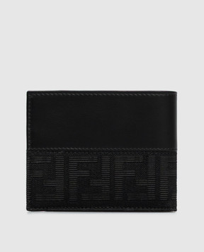 Fendi Черный комбинированный портмоне с узором монограммы 7M0001B139