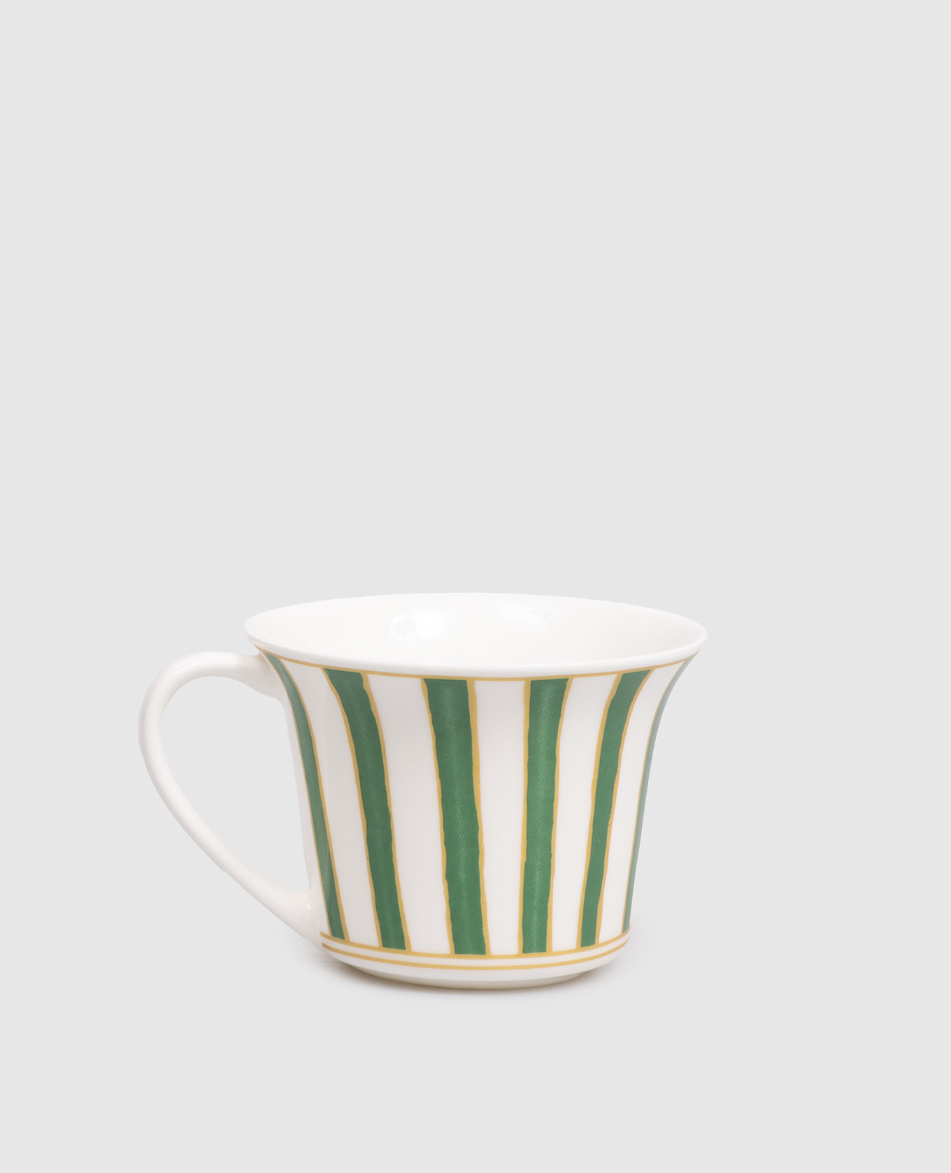 

Белая фарфоровая чашка для чая Striche Verdi e Oro, Белый, Посуда
