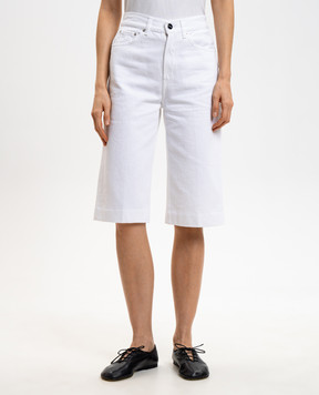 Dondup Белые джинсовые бермуды Delfine с патчем DP859BF0018DPTD