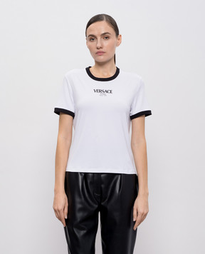 Versace Біла футболка з логотипом 10226561A16685