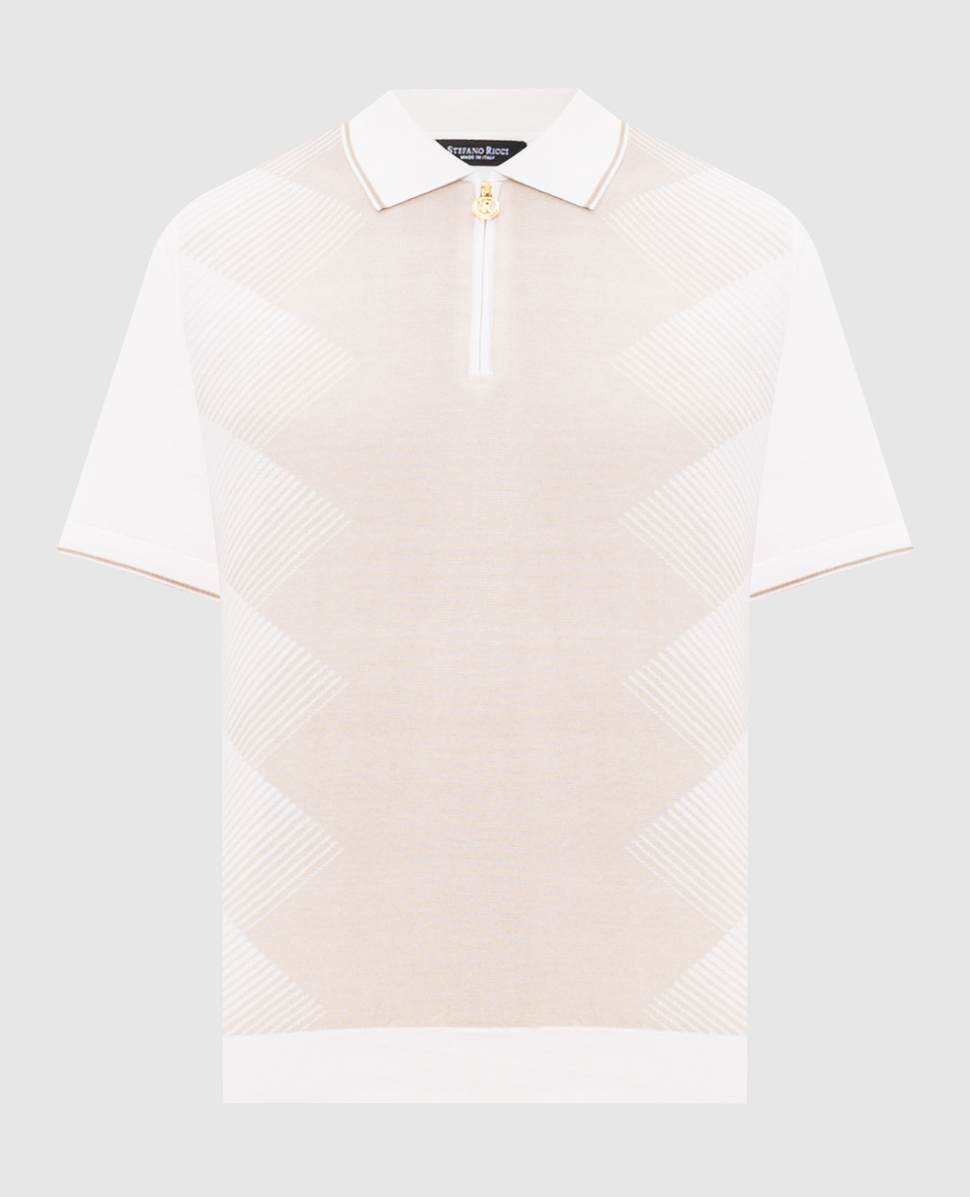 Поло с шелком с вышивкой монограммы логотипа