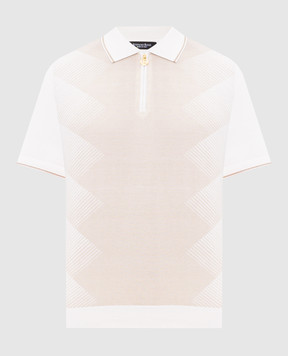 Stefano Ricci Поло з шовком з вишивкою монограми логотипа K818114P31F26280