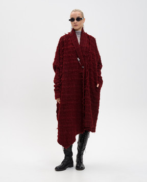 Marc Le Bihan Бордове пальто з вовни 2735