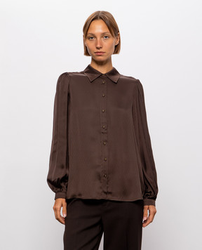 Twinset Коричневые блузки в узоре 262TT2490