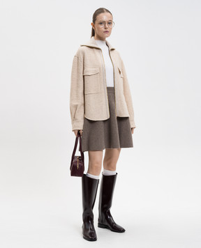 Moncler Бежева куртка з вовною K20932F00022597TE