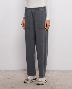 Brunello Cucinelli Серые спортивные штаны MN05NB2X99