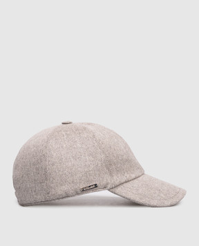 Enrico Mandelli Сіра кепка з кашеміру CAP4014816