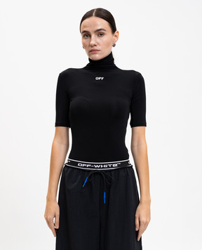 Off-White Чорний топ з логотипом 2AD137C99JER002