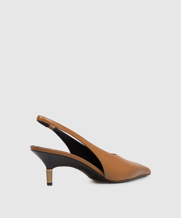 Khaite Коричневые кожаные слингбеки Bella F20491027 изображение 3