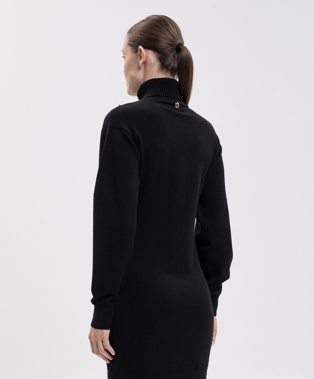 Twinset Черное платье с кристаллами 262AP3140 изображение 4