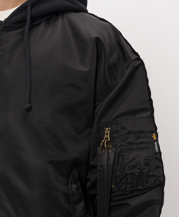 Vetements Черная куртка MH27JA018Bm изображение 5
