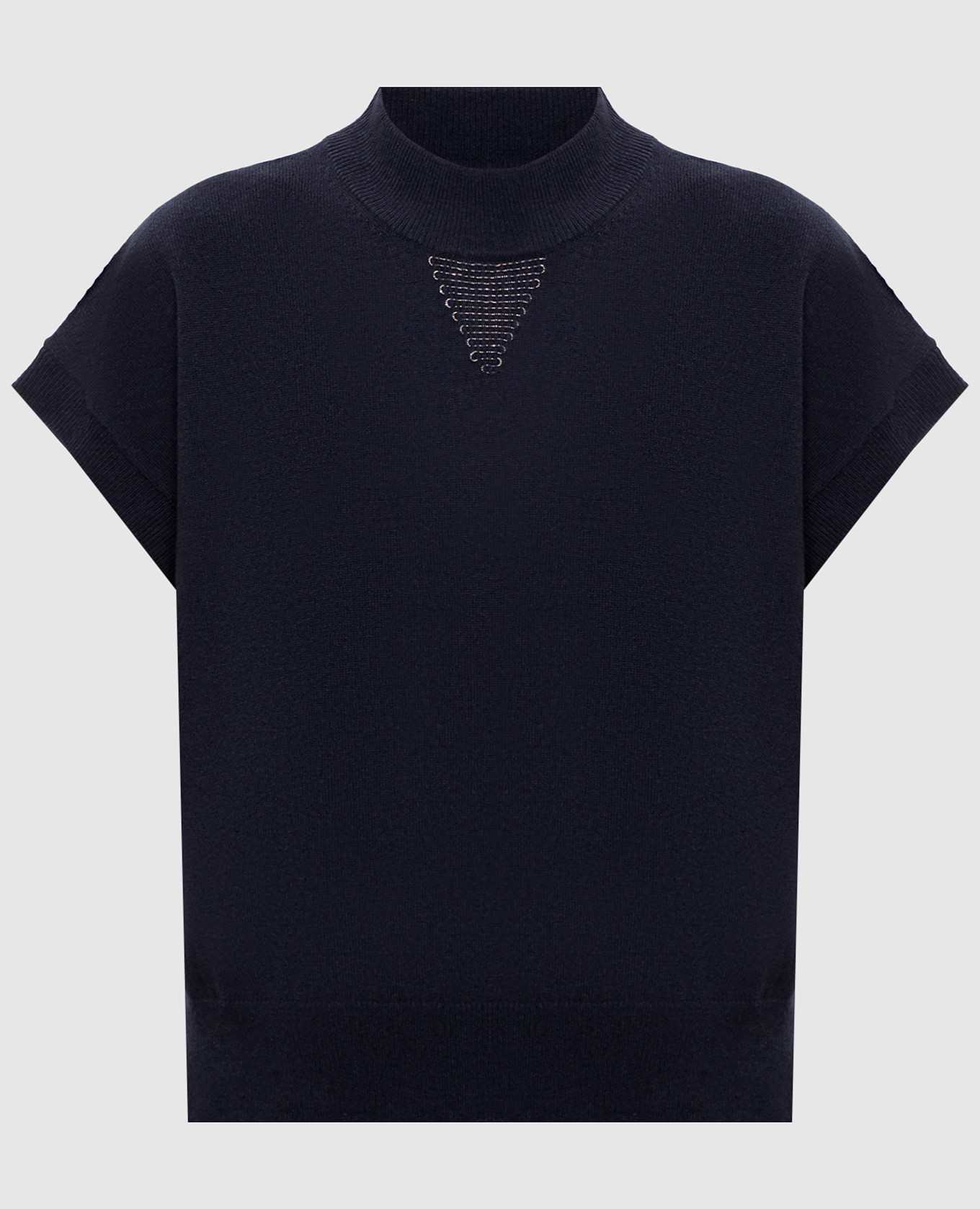 

Синий топ из шерсти, шелка и кашемира, Топы