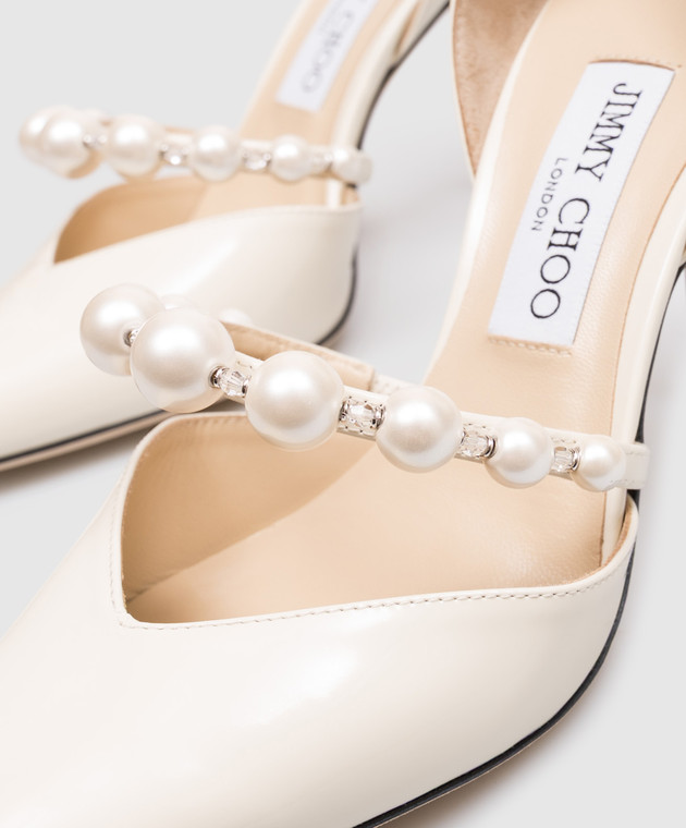 Jimmy Choo Шкіряні лаковані туфлі Aurelie кольору айворі AURELIE85XKM зображення 5