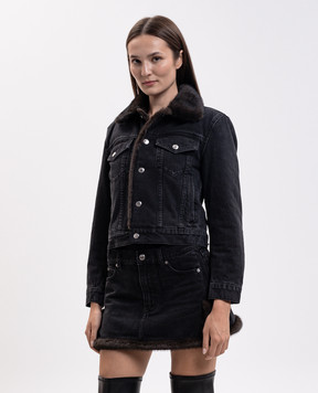 Alexander Wang Черная джинсовая куртка с эффектом потертости 4DC4262905