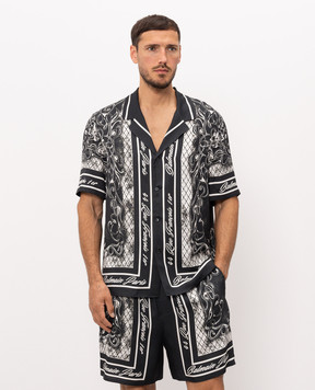 Balmain Чорна сорочка Foulard HH1HN130VJ04