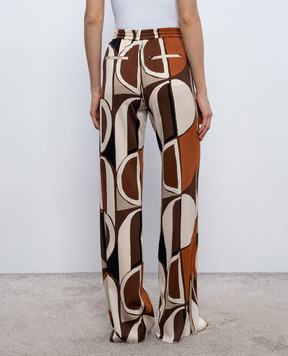 Marco Pescarolo Коричневые брюки из шелка Fency FENCYD5393