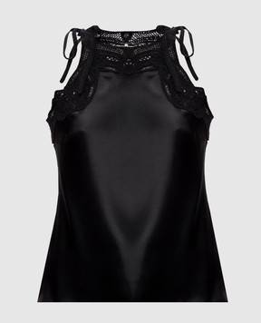 Ermanno Scervino Черный топ из шелка D492L351RNXE