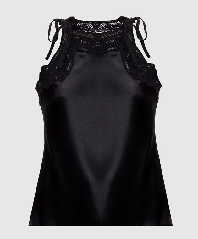 Ermanno Scervino Черный топ из шелка D492L351RNXE