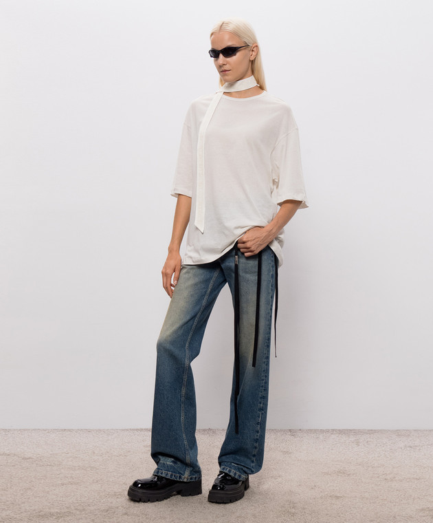 Ann Demeulemeester Біла футболка Agneta з принтом B0014238FA206 зображення 2