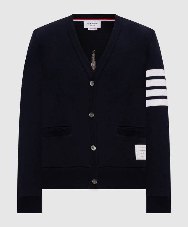 Thom Browne Синій кардиган з вишивкою BOAT MJT582E00535