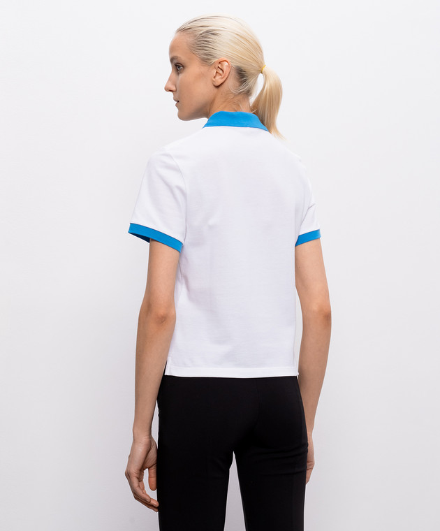 Versace Белое поло с вышивкой 10242351A17681 изображение 4