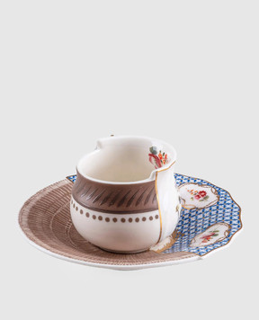 SELETTI Фарфоровая чашка для кофе с блюдцем Djenne 09161