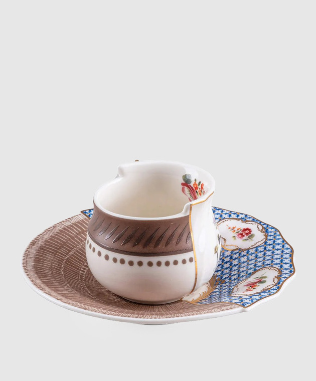 SELETTI Фарфоровая чашка для кофе с блюдцем Djenne 09161 изображение 2