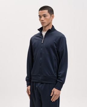 Palm Angels Синя спортивна куртка з принтом логотипа PMBD089S26FAB001