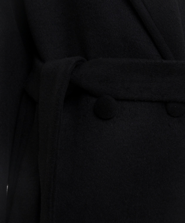 Twinset Черное двубортное пальто с шерстью 262AP2140 изображение 5