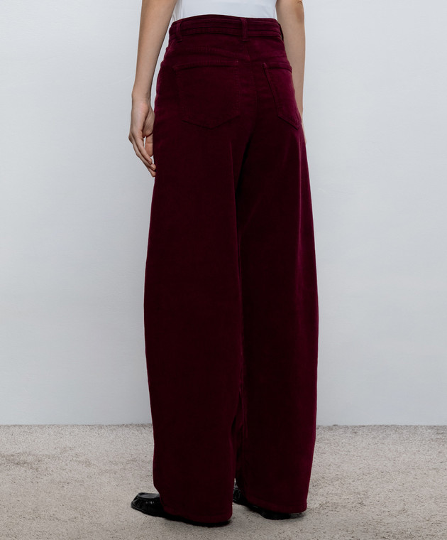 Twinset Бордовые вельветовые штаны 262TT2361 изображение 4