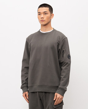 C.P. Company Світшот кольору хакі з патчем логотипа MSS713A005086W