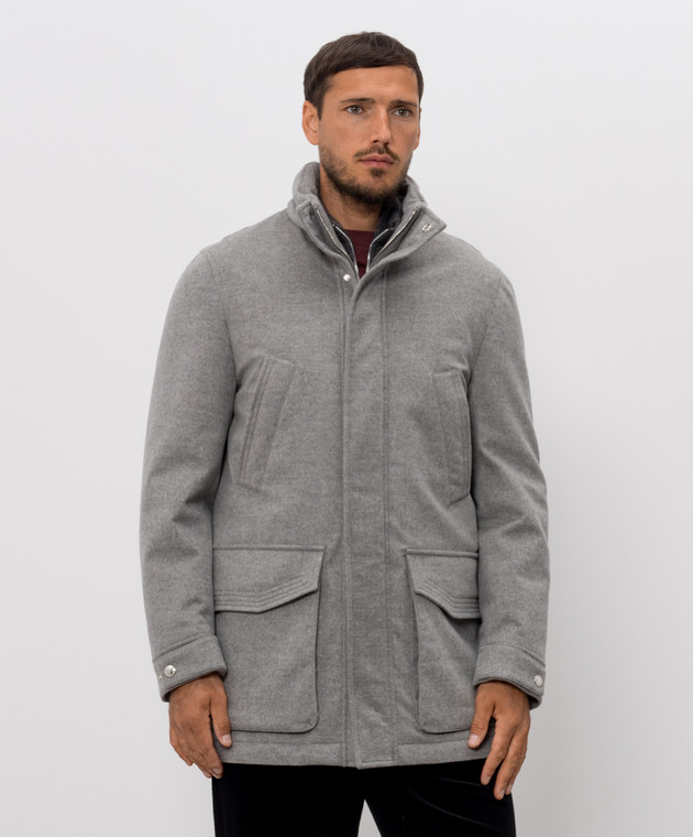 Brunello Cucinelli Серая куртка из кашемира MM4006005 изображение 3