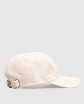 Max & Co Бежевая кепка с коноплей с вышивкой монограммы MCABASEBALL