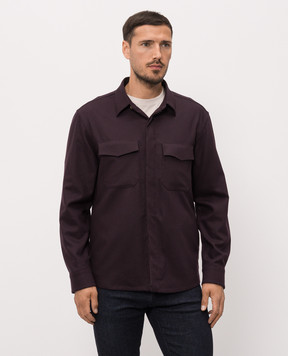 Canali Фіолетова сорочка з вовни AN0476331021W