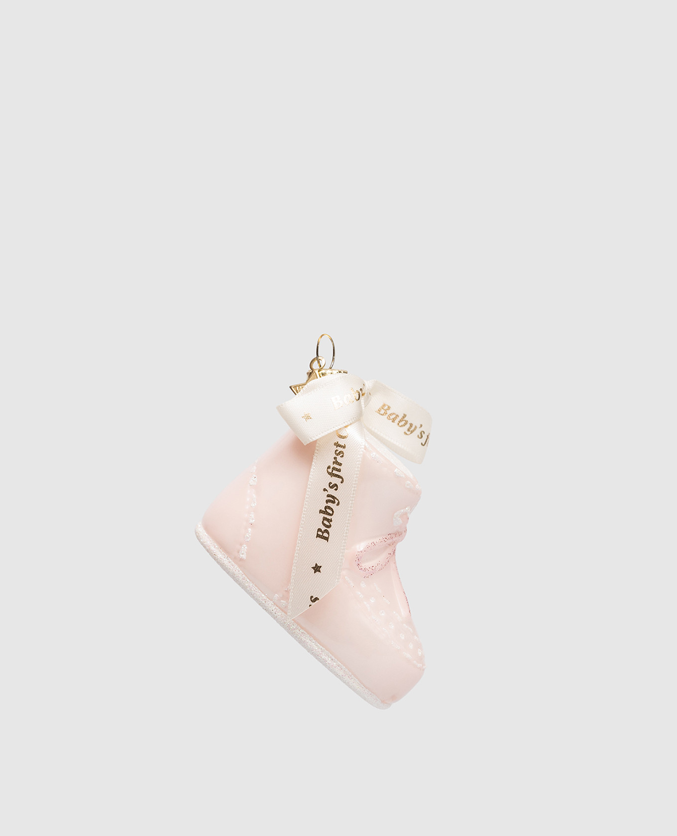 

Елочная игрушка Baby's First Christmas shoe, Розовый, Елочные украшения